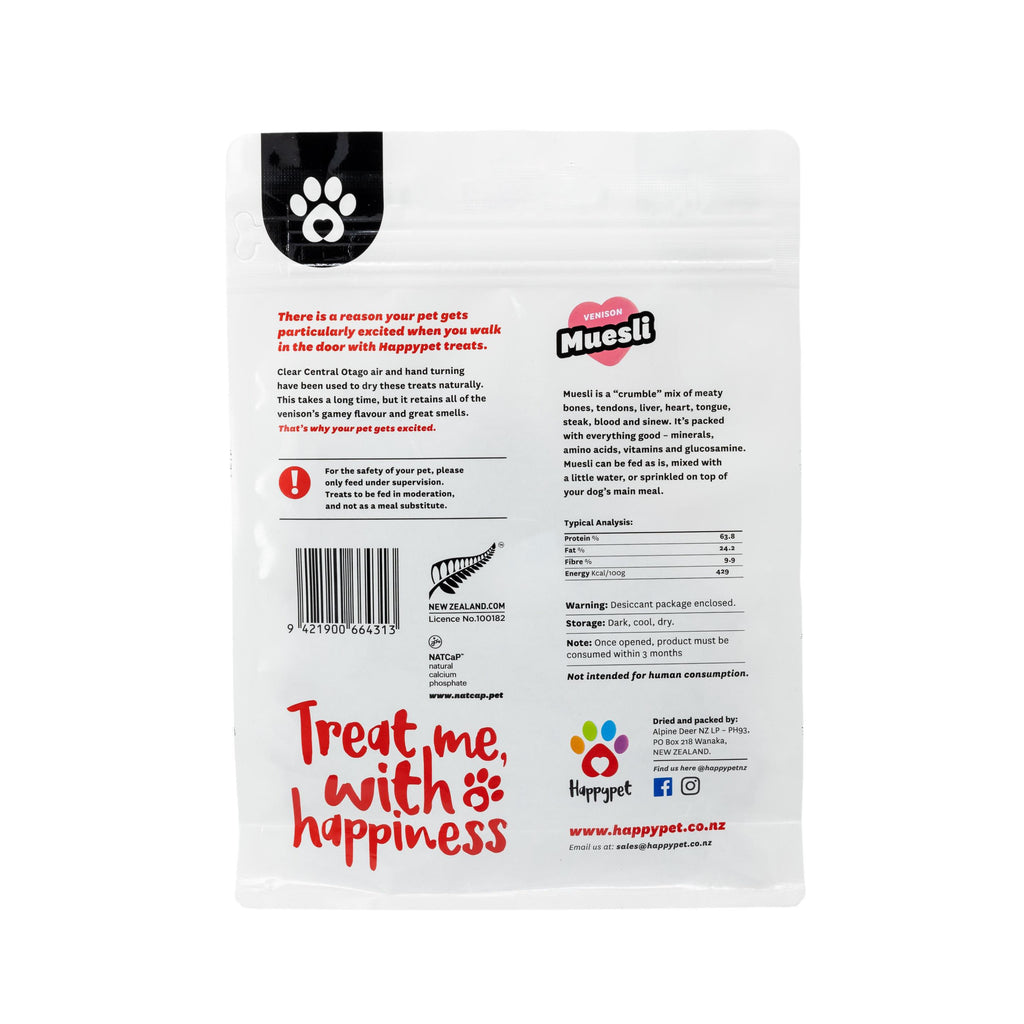 Venison Muesli 210g - Dog/Cat Treat and Meal Topper