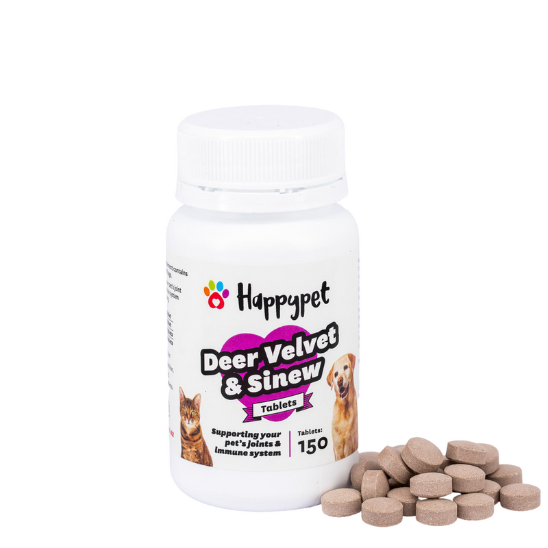 NZ Deer Velvet & Sinew Tablets for Cats & Dogs - Pet Health Supplement