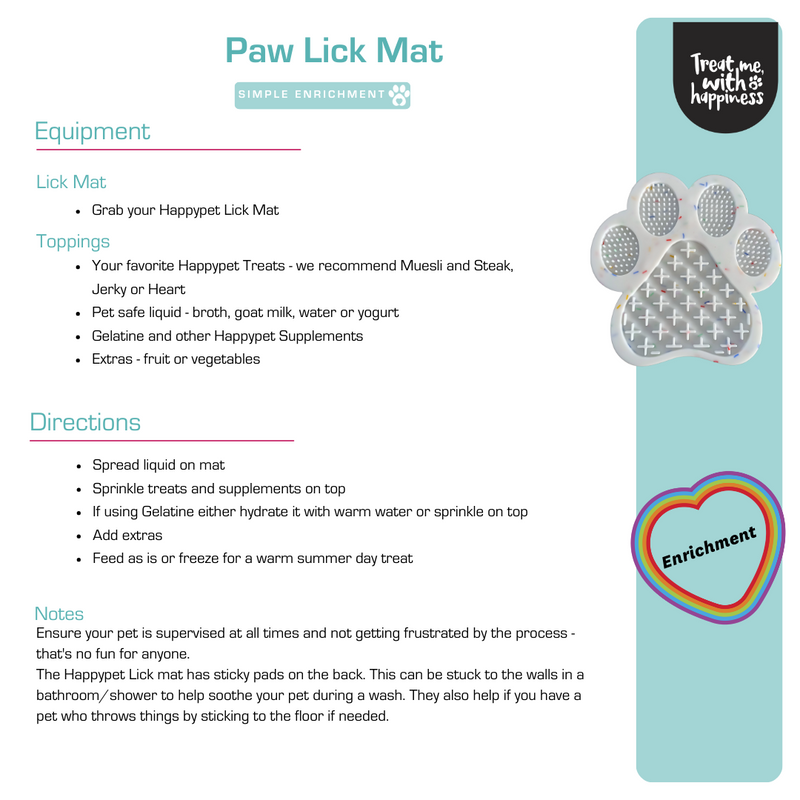 Happypet Paw Lick Mat | Enrich feed time in your house